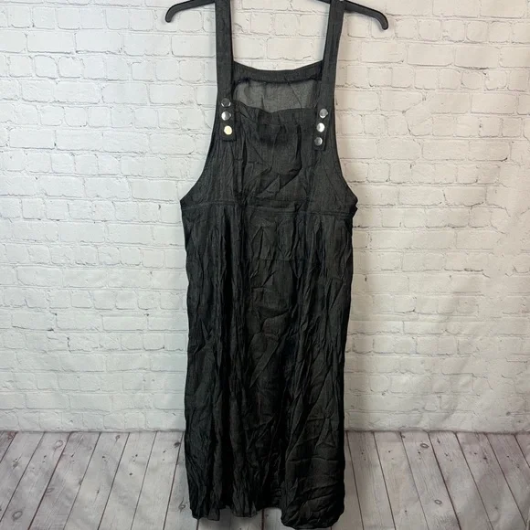 BloomChic Black Metallic Midi Dress Size Large - Picture 2 of 8